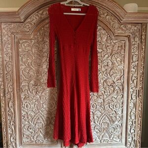 Sparrow Red Sweater Dress